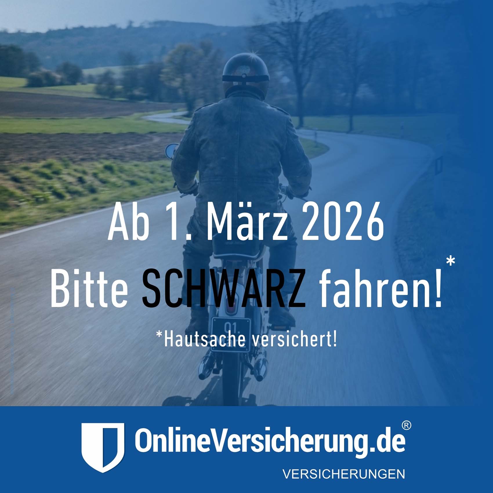 Bitte SCHWARZ fahren...! Ab März26 schwarze Kennzeichen für Mofas + Mopeds + Scooter (Onlineversicherung.de)